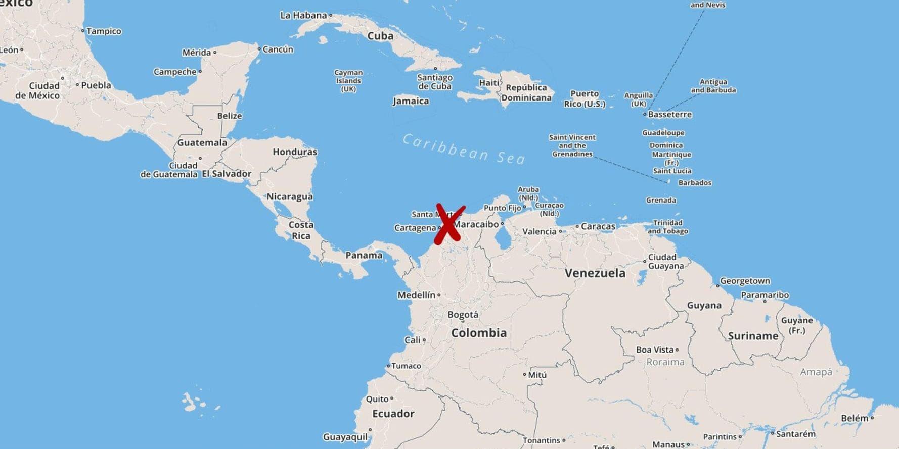 Bussolyckan inträffade nära Sabanalarga, strax söder om staden Barranquilla.