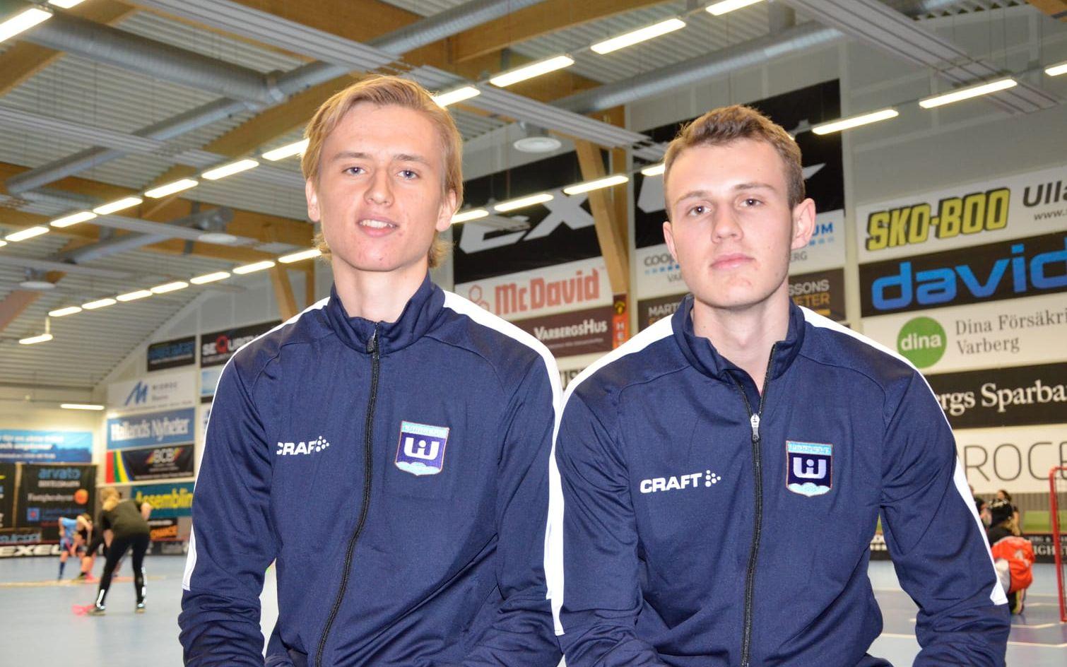 Klara för spel i Wic. Adam Dahlquist och Filip Kalentun har skrivit på kontrakt med Warberg IC. Bilder: Mattias Nilsson