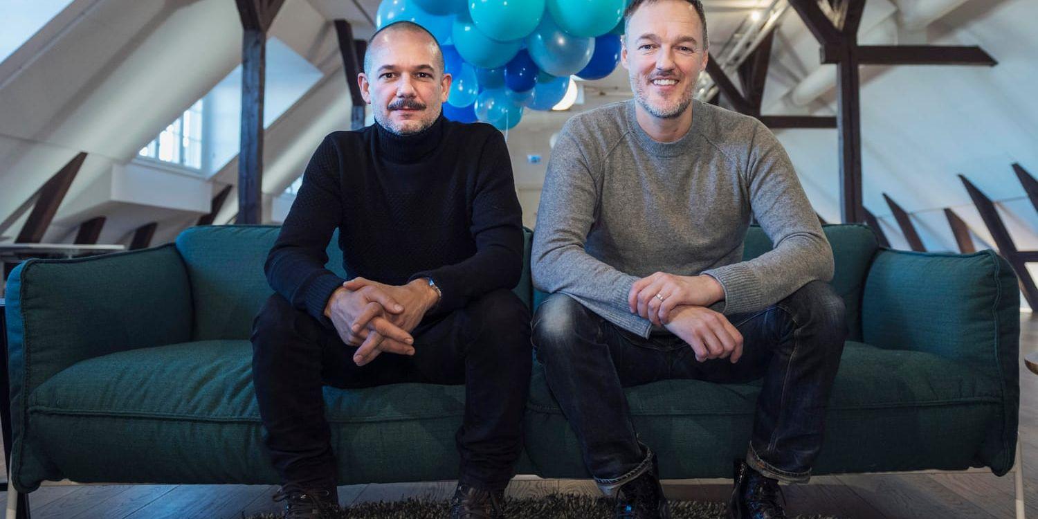 David Polfeldt, vd för spelbolaget Massive och Patrick Bach som leder Ubisofts nya Stockholmkontor. Minst 100 personer ska anställas och till sommaren räknar man med att vara i gång på allvar. Så småningom ska kontoret vara en av Sveriges största spelutvecklare.