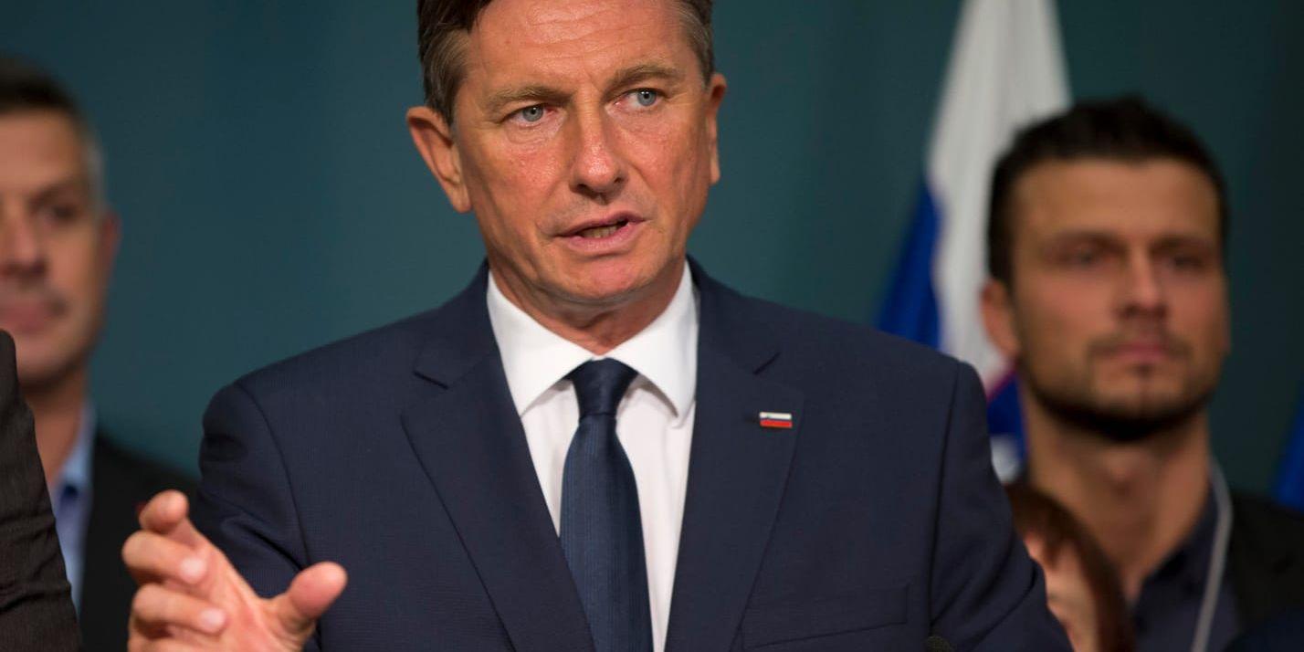 Sloveniens sittande president Borut Pahor vann andra omgången i valet och får därmed en andra mandatperiod. Arkivbild.