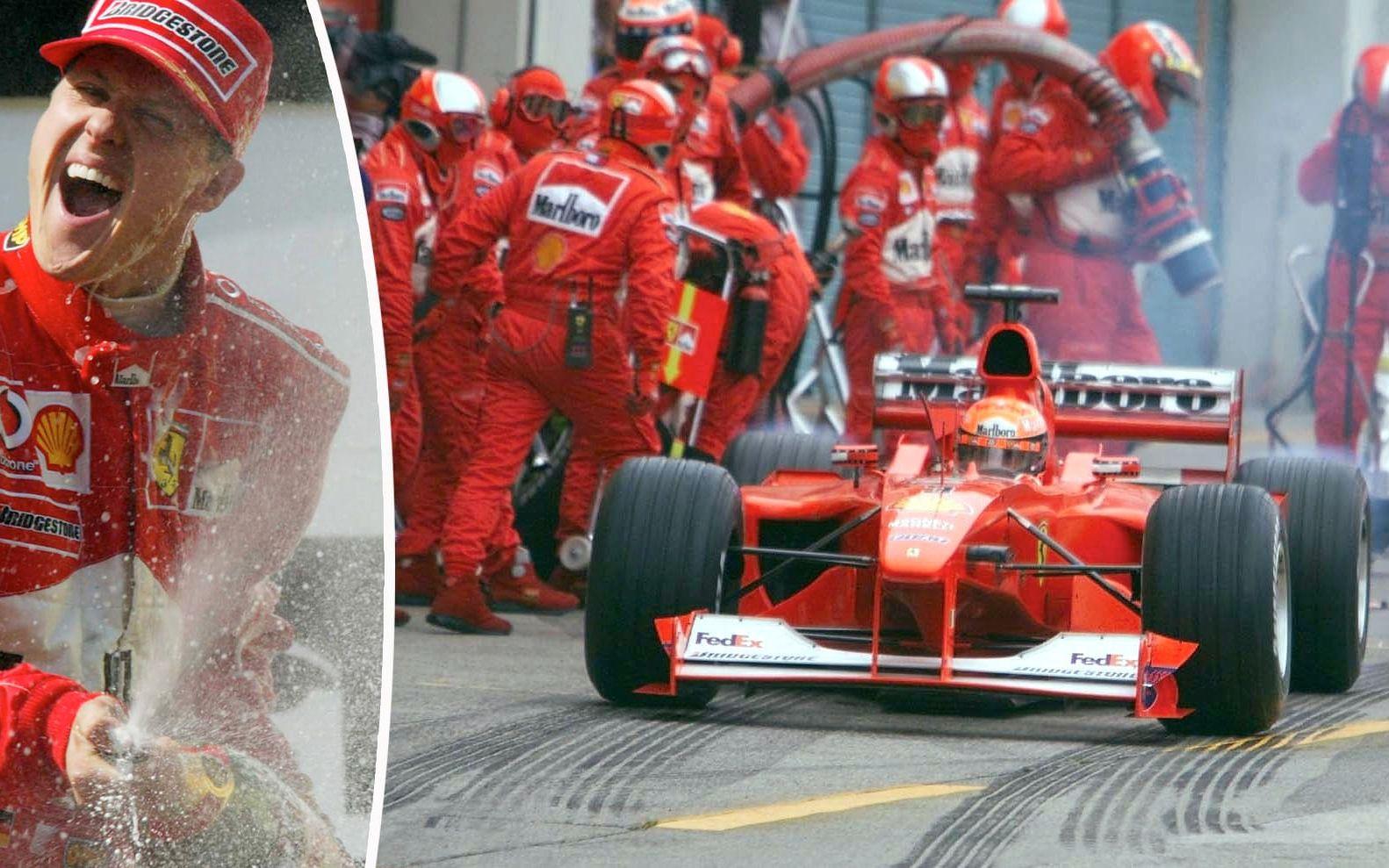 5. Michael Schumacher. 1 miljard dollar. Vann sju stycken F1-titlar, och drog in ungefär 80 miljoner om året när han var som bäst. Foto: Bildbyrån