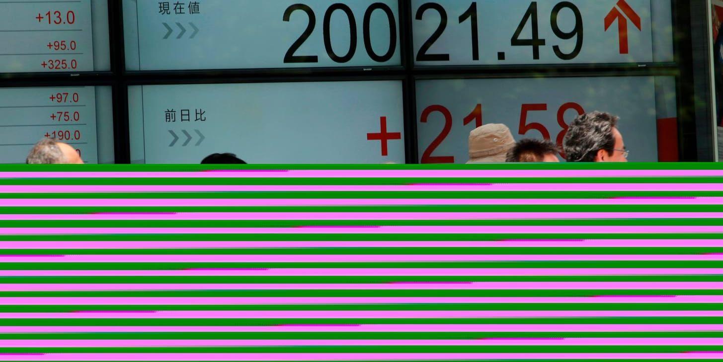 Tokyobörsen steg i dag. Arkivbild.