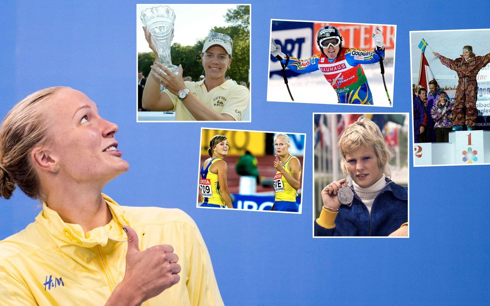 Här är Sveriges bästa idrottskvinnor genom tiderna. Foto: Bildbyrån/TT