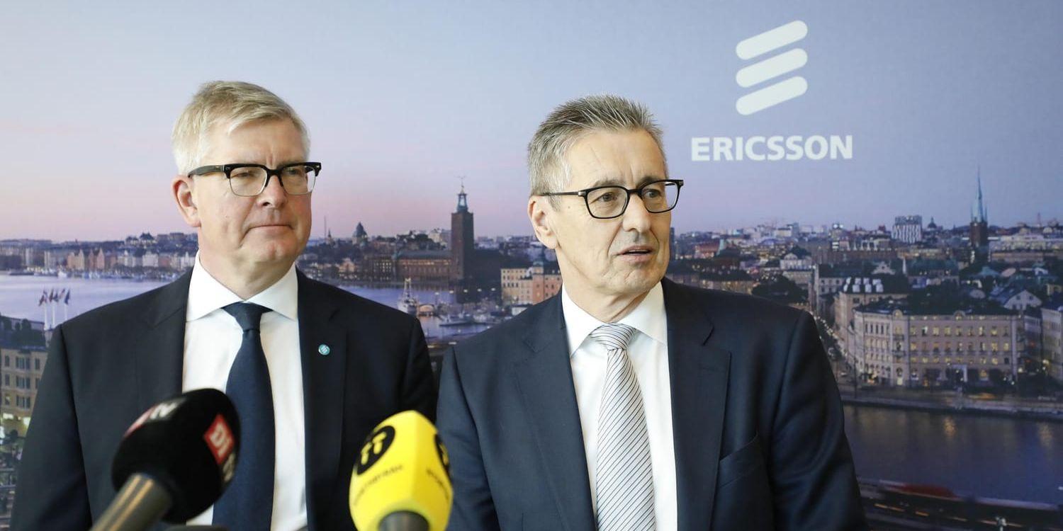 Ericssons vd Börje Ekholm och Ronnie Leten som föreslås till posten som styrelseordförande inför onsdagen stämma på Kistamässan.