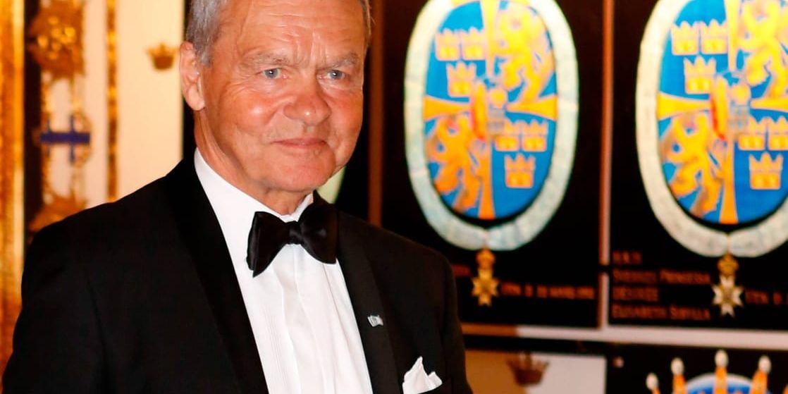 Ulf Dinkelspiel anländer till banketten på Stockholms slott med anledning av kung Carl Gustafs 70-årsdag 2016. Arkivbild.