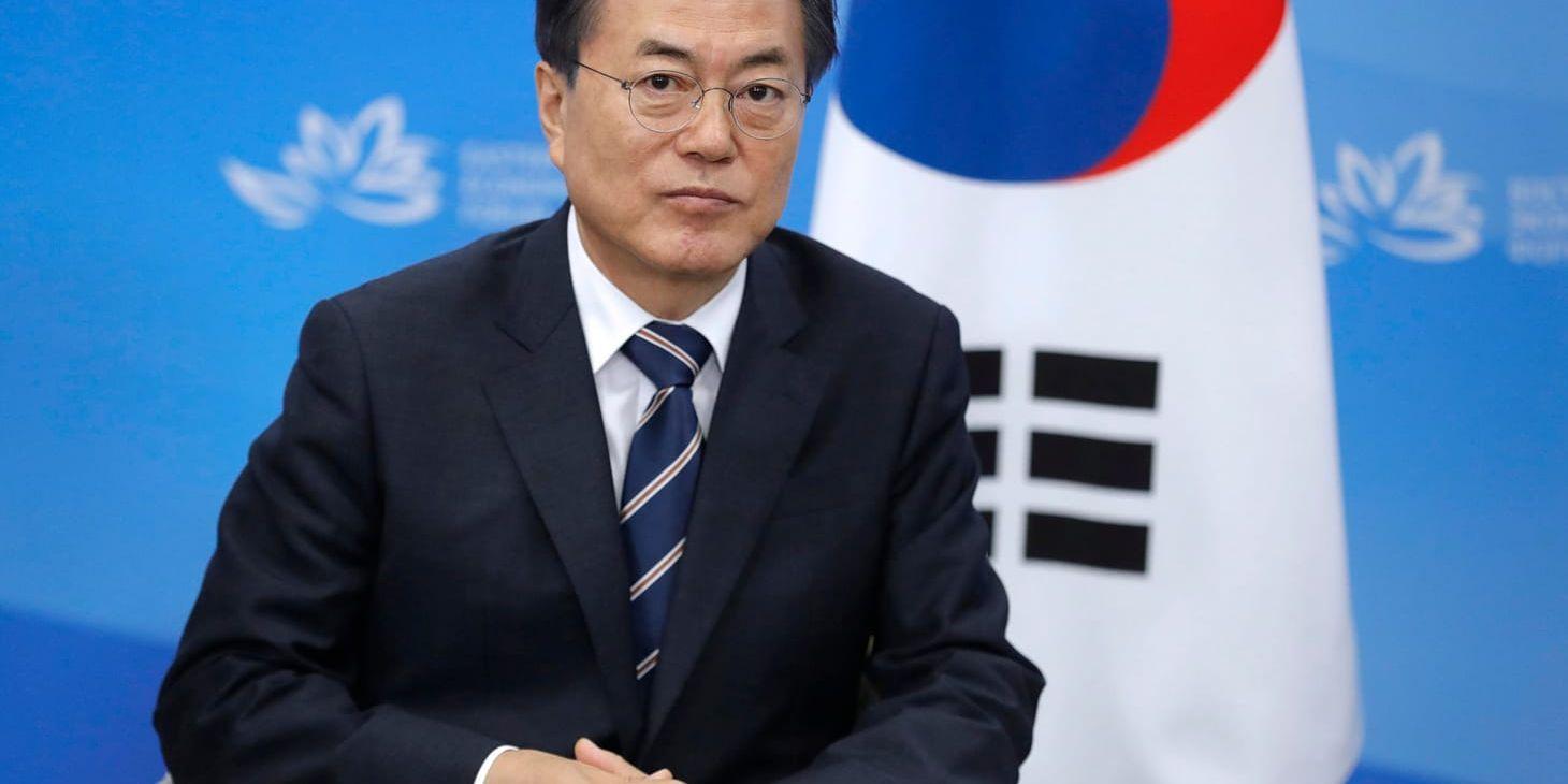 Sydkoreas president Moon Jae-In. Arkivbild.