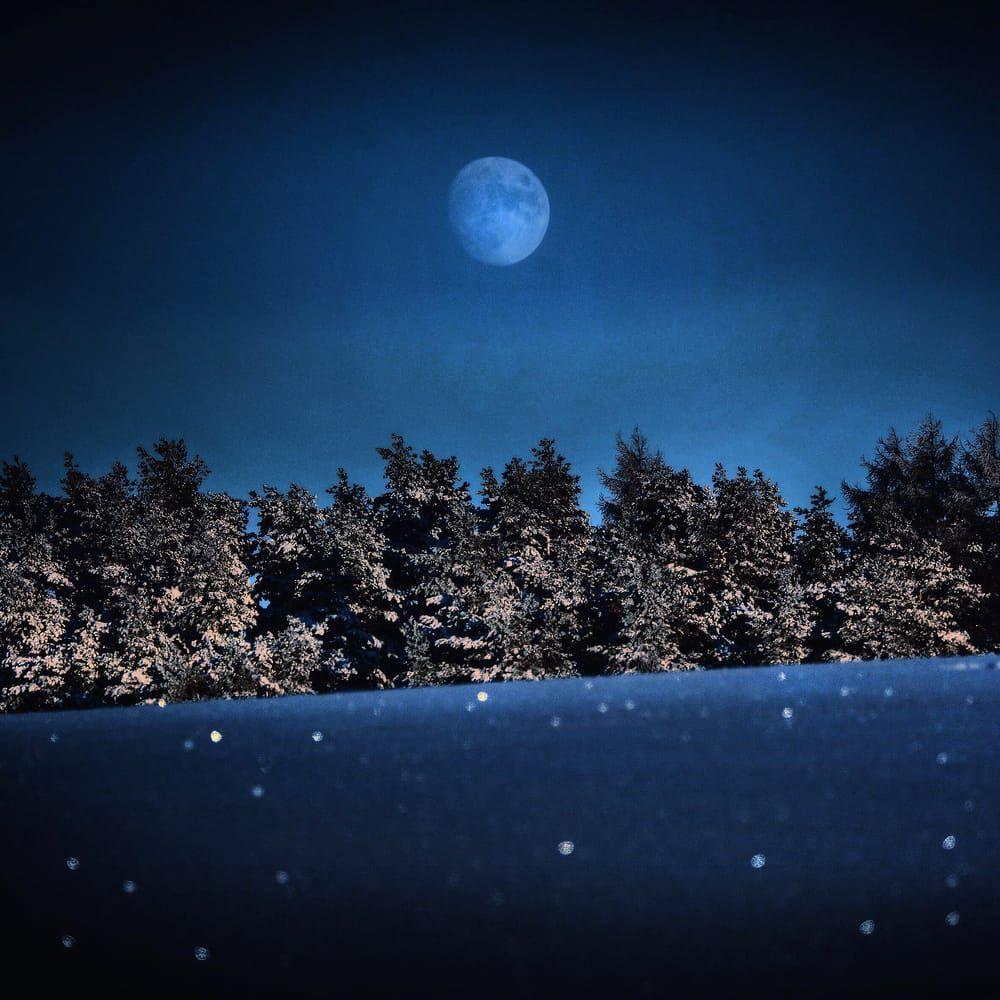 Månen visar sig över Andreas hem i Kaxholmen, då tassar han ut medan fru och barn sover. Bild:
