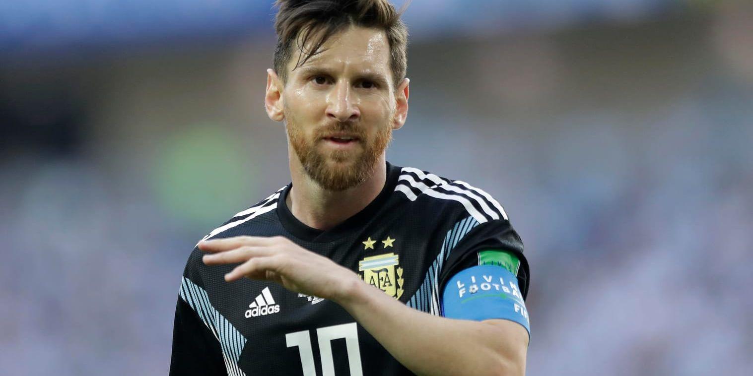 Lionel Messis bolag i skatteparadiset Panama beskrivs som aktivt trots att fotbollsstjärnan påstått motsatsen. Bild från VM-matchen Argentina–Island i lördags.