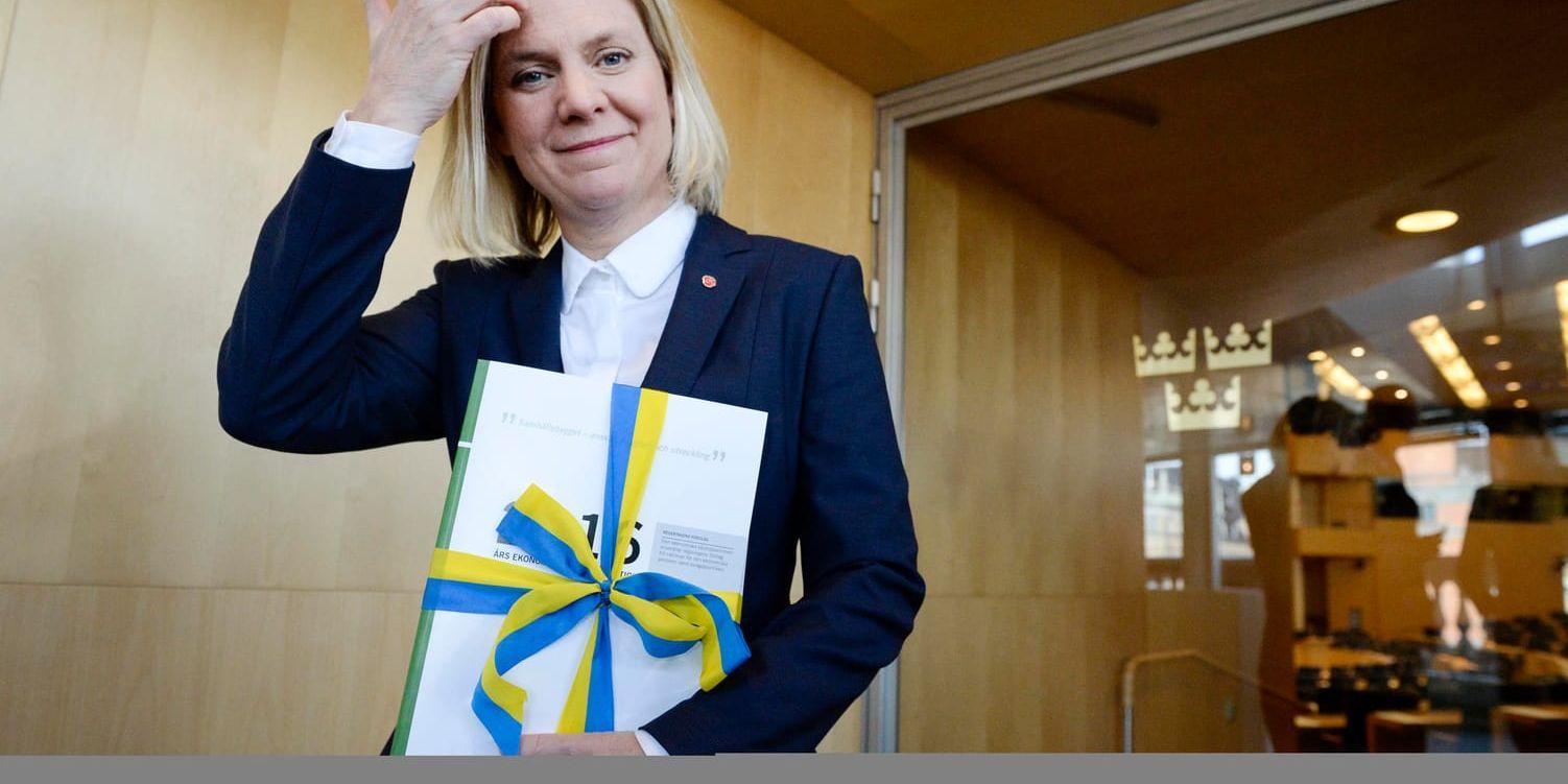 Allianspartierna har många gemensamma invändningar mot Magdalena Anderssons (S) budget. Arkivbild.