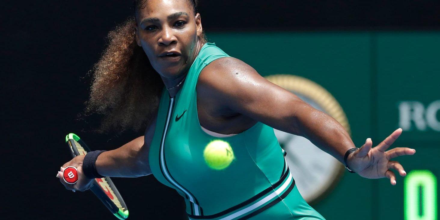 Serena Williams vann öppningsmatchen i Australian Open.
