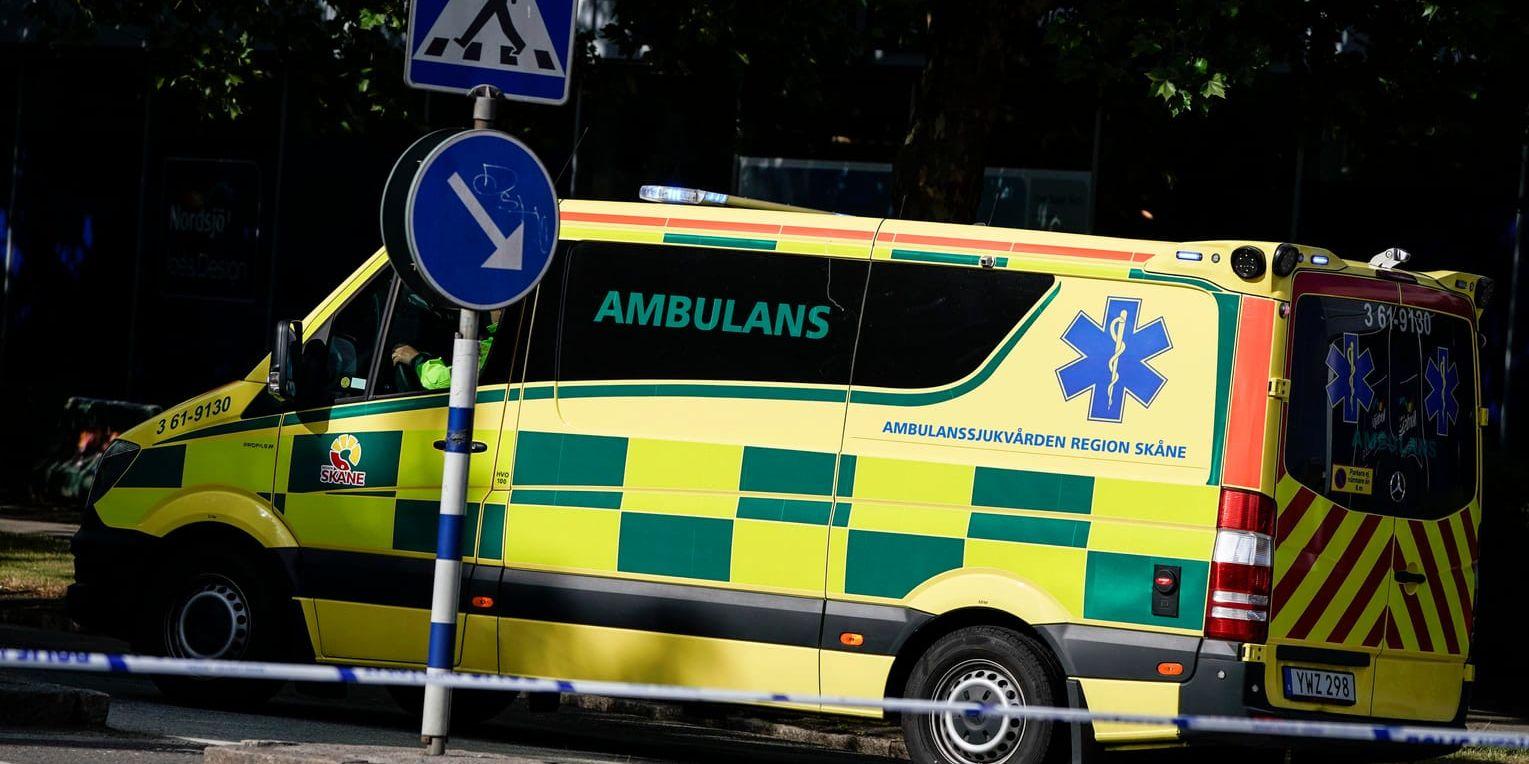 En person i Visby har förts till sjukhus efter att ha blivit slagen i huvudet med ett basebolliknande tillhygge. Arkivbild.