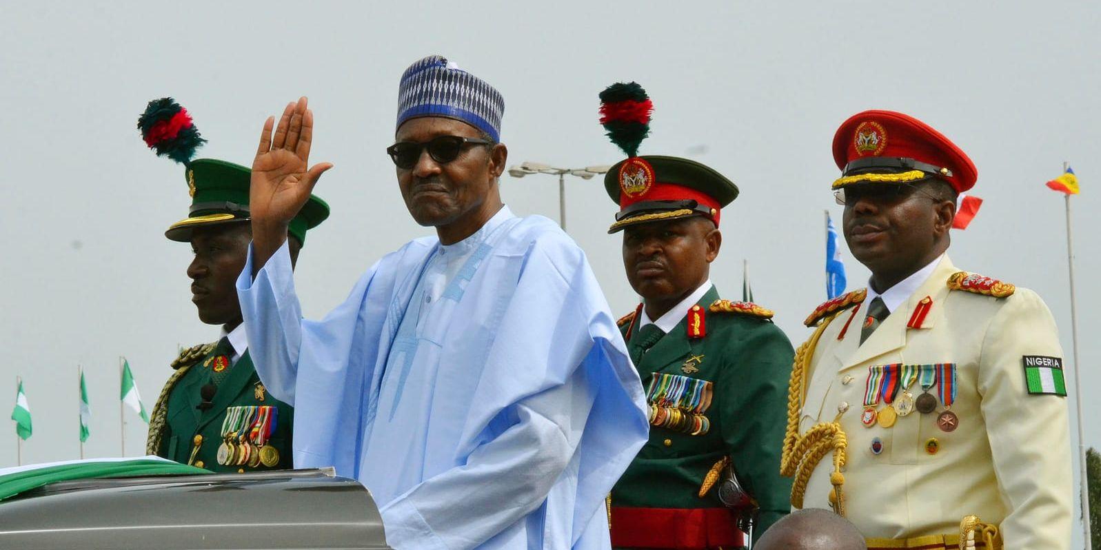 Nigerias sittande president Muhammadu Buhari, som företräder partiet APC. Arkivbild.