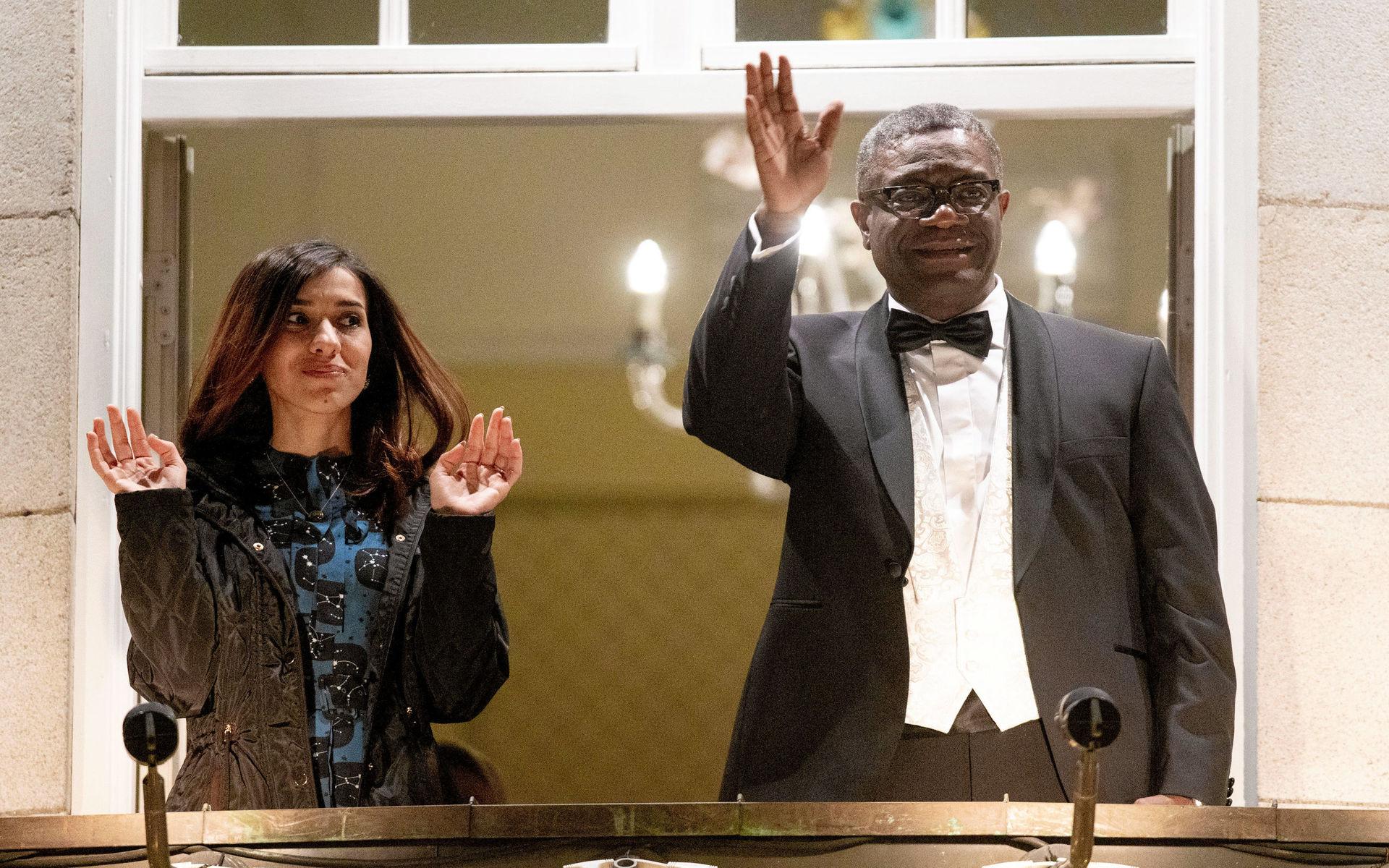 Nobels fredspris tilldelades Nadia Murad och Denis Mukwege i Oslo (bilden) och Marcel Mulombo, som bor i Träslövsläge, var med på festen.