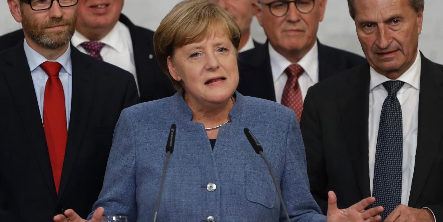 Inga glada miner. Det var inga glada miner på CDU:s valvaka i Berlin. En fjärdedel av väljarkåren har förlorats.