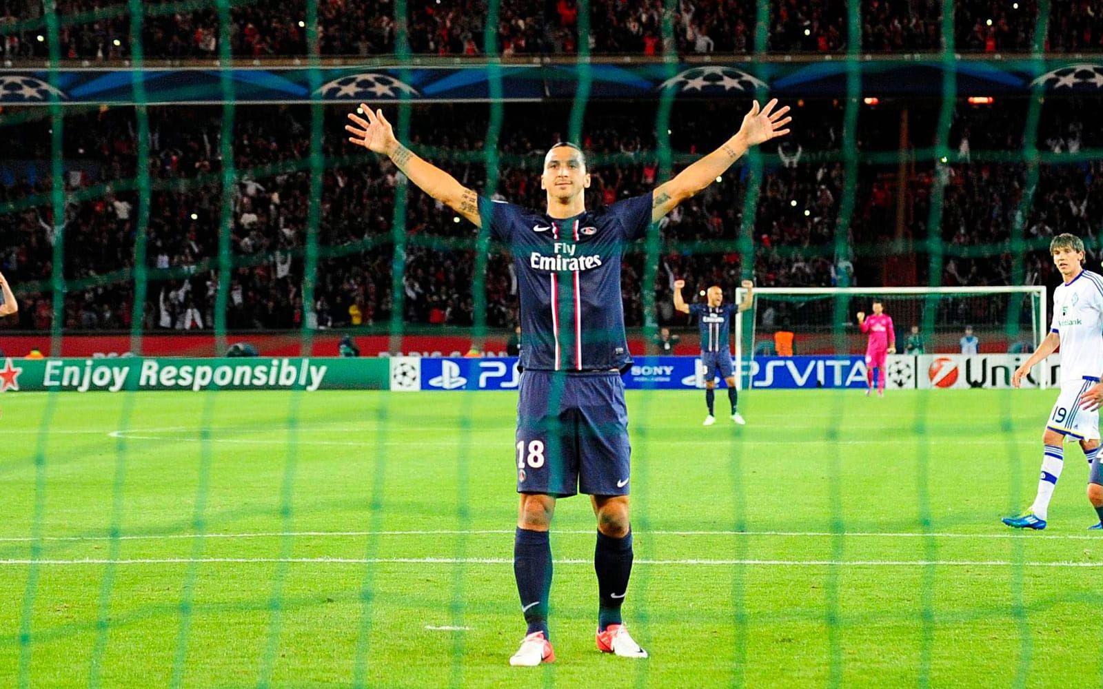 Sommaren 2012 skrev Zlatan på för Paris Saint-Germain. Foto: Bildbyrån
