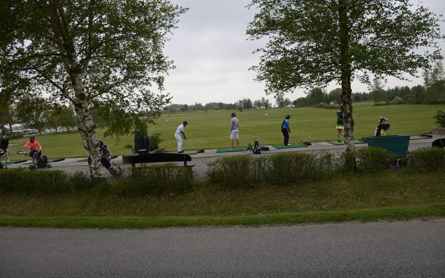 Full fart. Golfens dag lockade många besökare, både nya och gamla, till Vinbergs golfklubb.