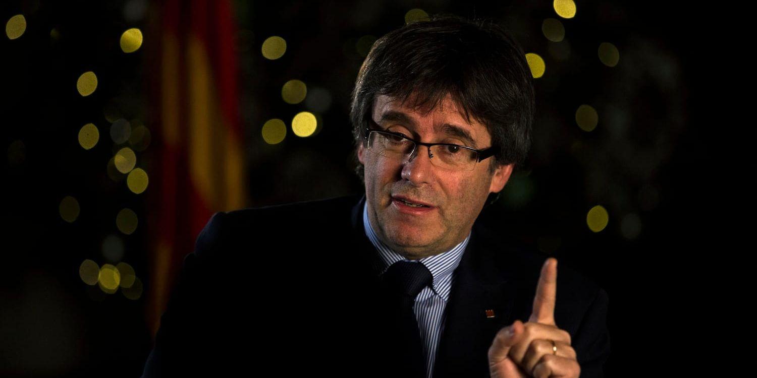 Kataloniens ex-ledare Carles Puigdemont. Arkivbild.