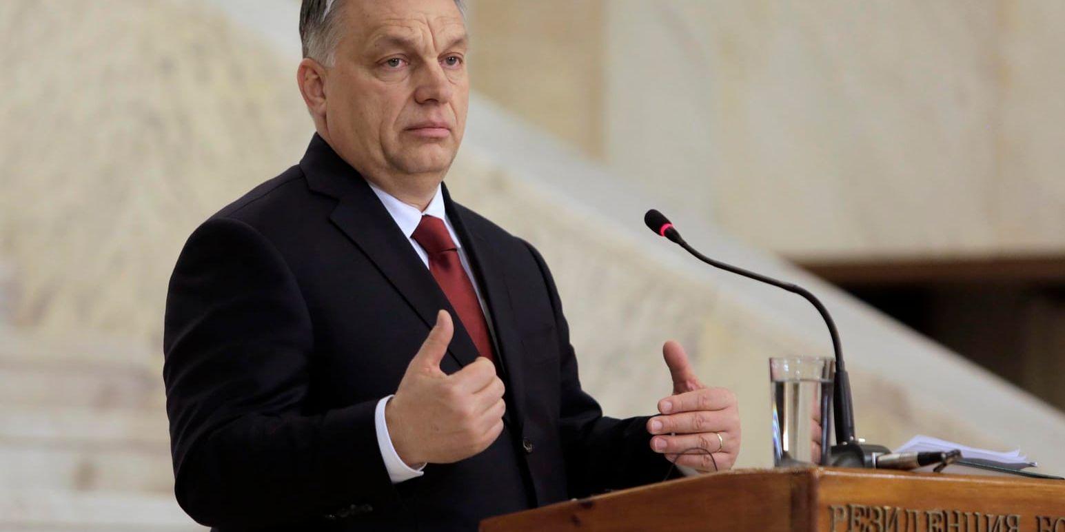 Ungerns premiärminister Viktor Orbán kan få det svårare än han tänkt sig i valen som ska hållas den 8 april. Arkivbild.
