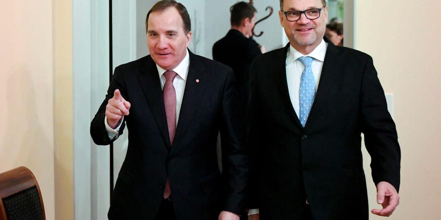 Statsminister Stefan Löfven (S) på besök hos sin finländske statsministerkollega Juha Sipilä i Helsingfors.