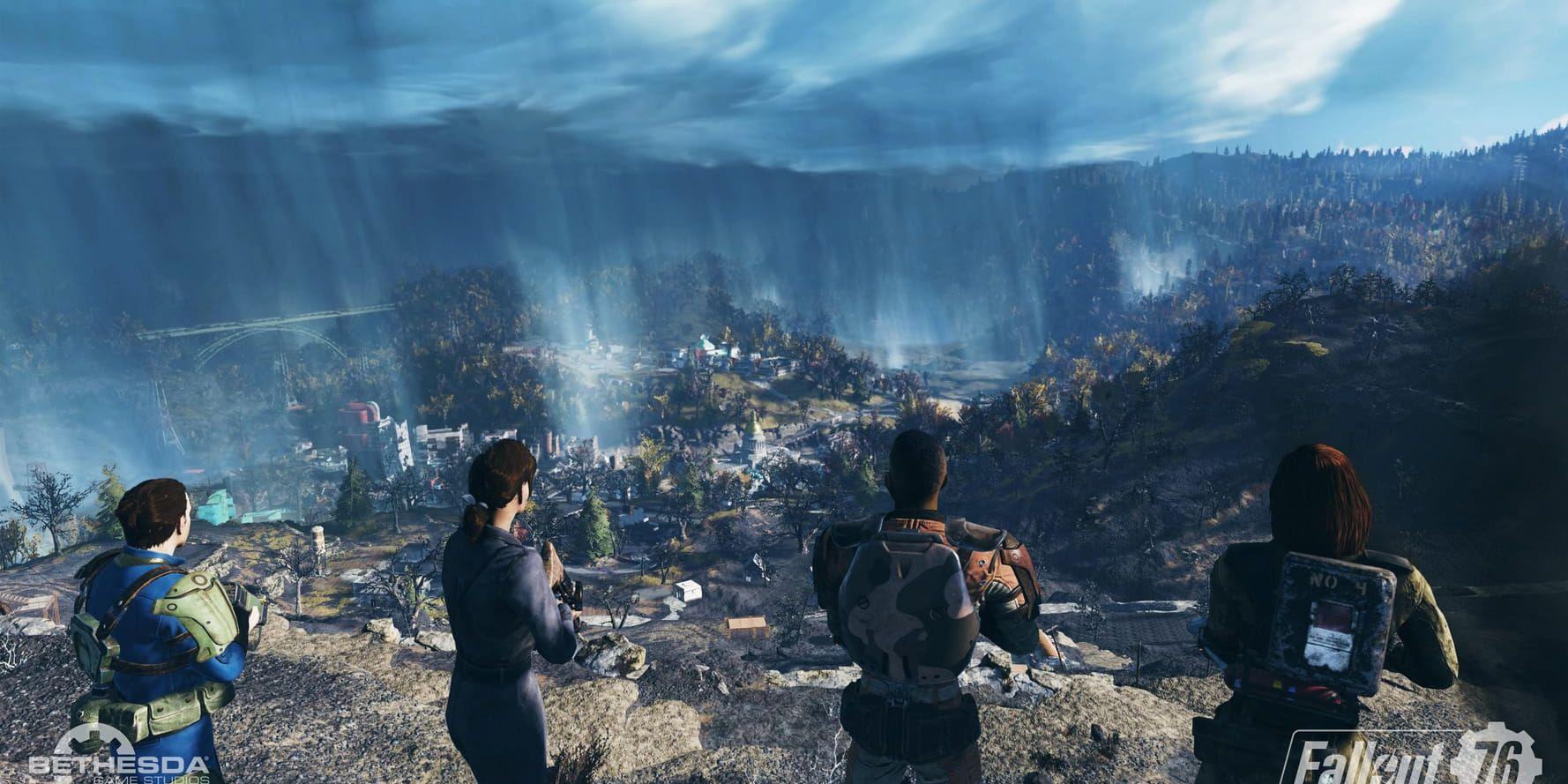 I "Fallout 76" får spelaren utforska ödemarken tillsammans med sina kompisar online. Pressbild.