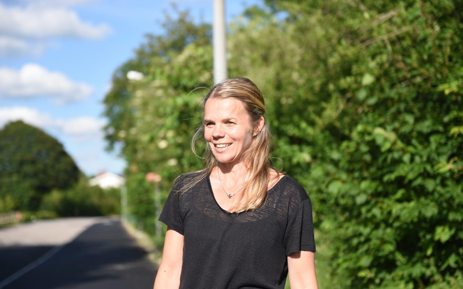 Marie Johansson, projekledare på hamn- och gatuförvaltningen, är den som hållit i arbetet med den nya vägen. "Det är jättekul att den uppskattas", säger hon. BILD: Matilda Carlström