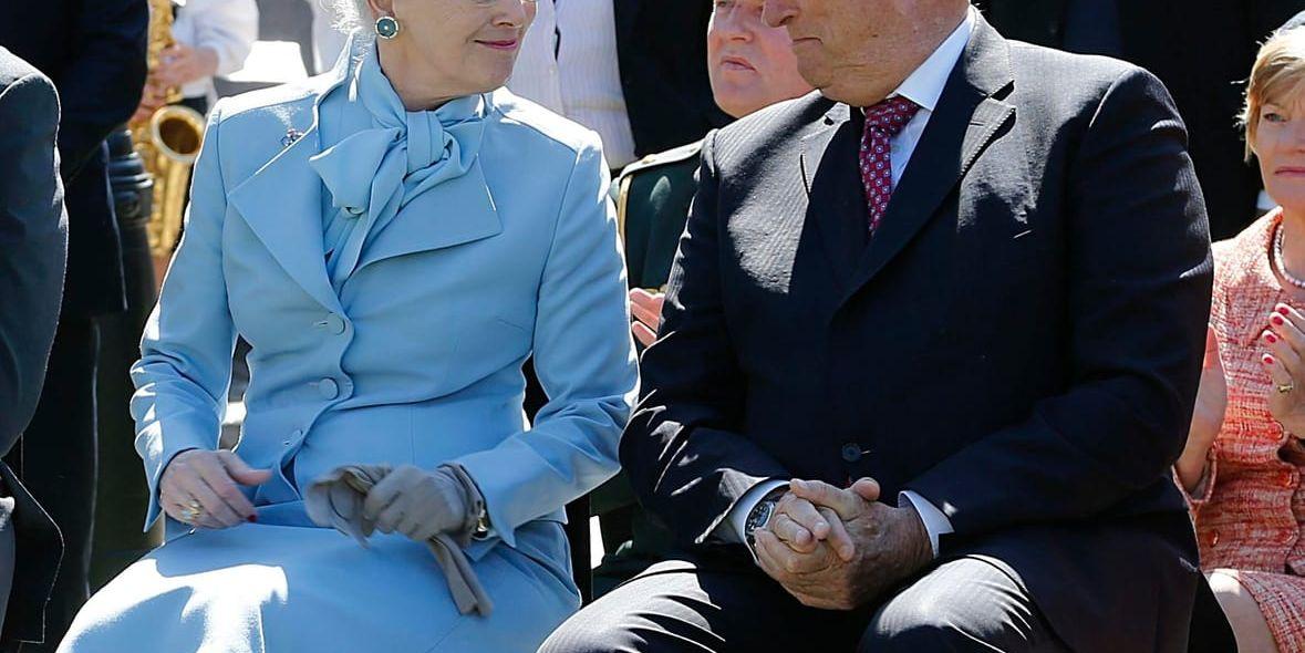 Drottning Margrethe här tillsammans med Norges kung Harald. Arkivbild.