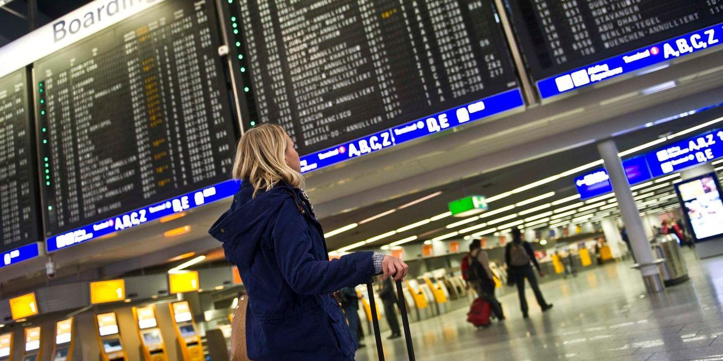 Resenärer från Karlstad får flyga till Frankfurt under söndag och måndag. Arkivbild.