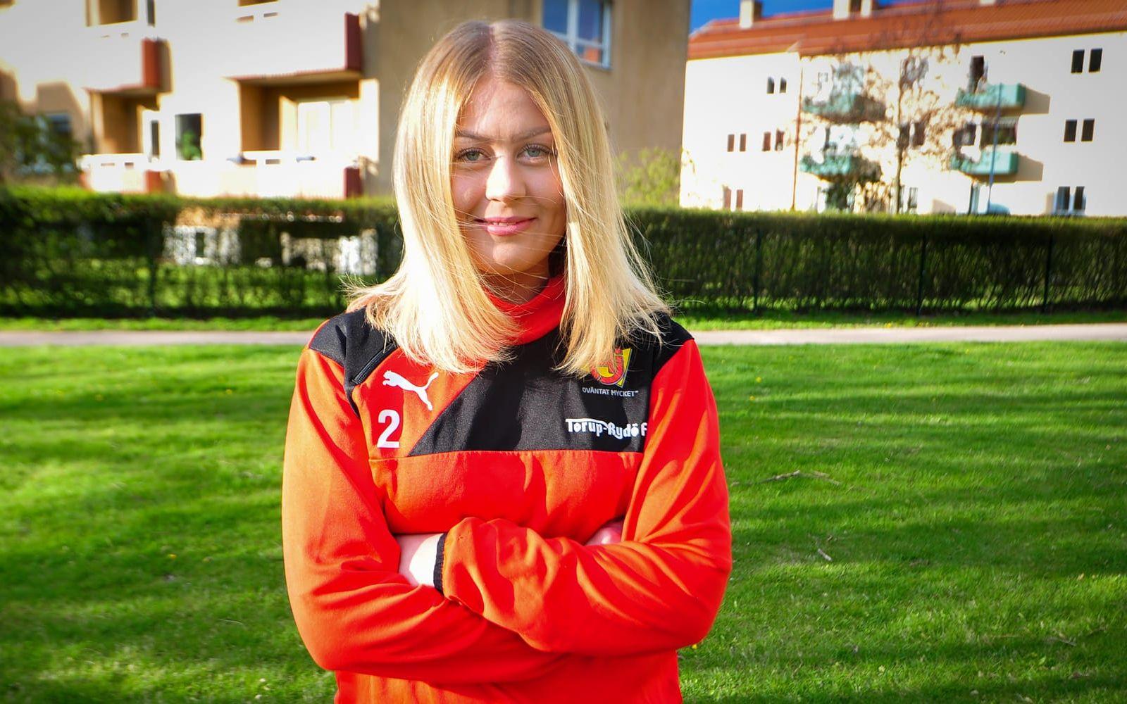 Sara Johansson. Hallandsdamfotbollens mest varnade spelare