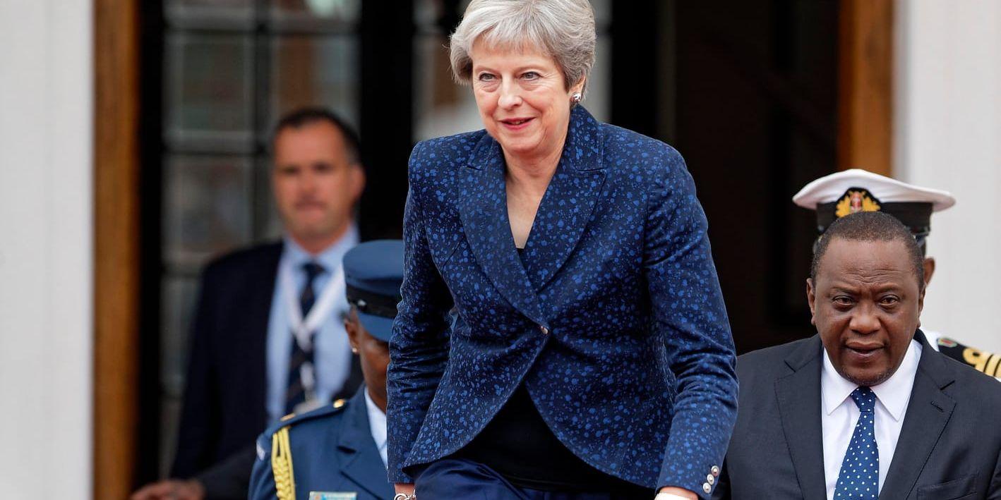 Storbritanniens premiärminister Theresa May är hårt pressad om brexit inom sitt eget politiska parti. Arkivfoto.