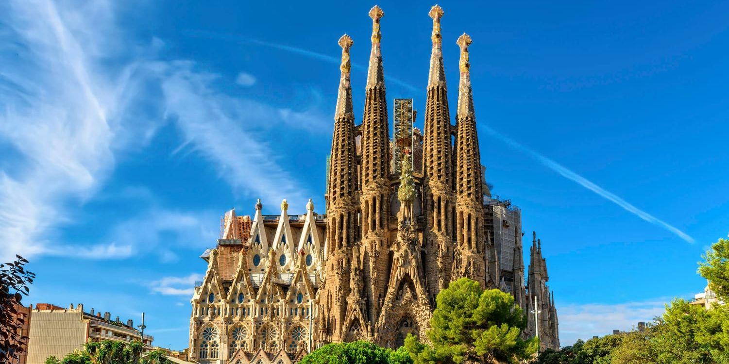 Sagrada Familia i Barcelona. Arkivbild.