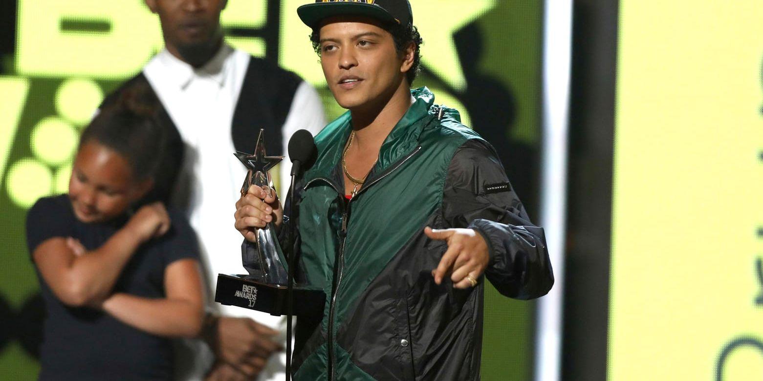 Bruno Mars var den stora vinnaren under AMA-galan. Arkivbild.