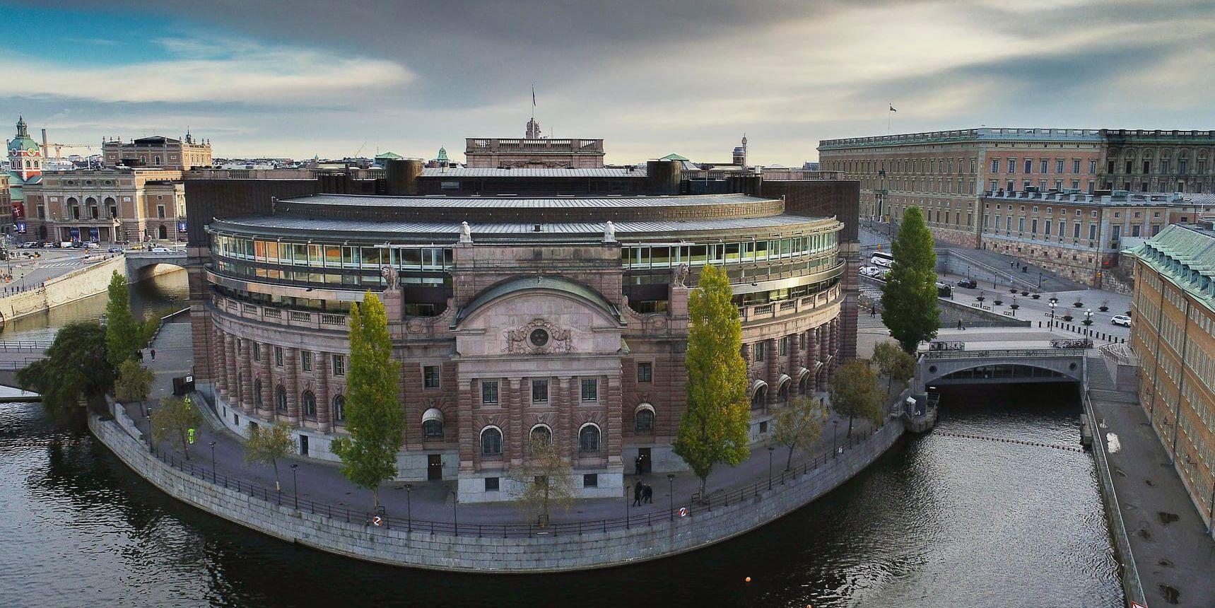 Riksdagshuset på Helgeandsholmen i Stockholm. Arkivbild.