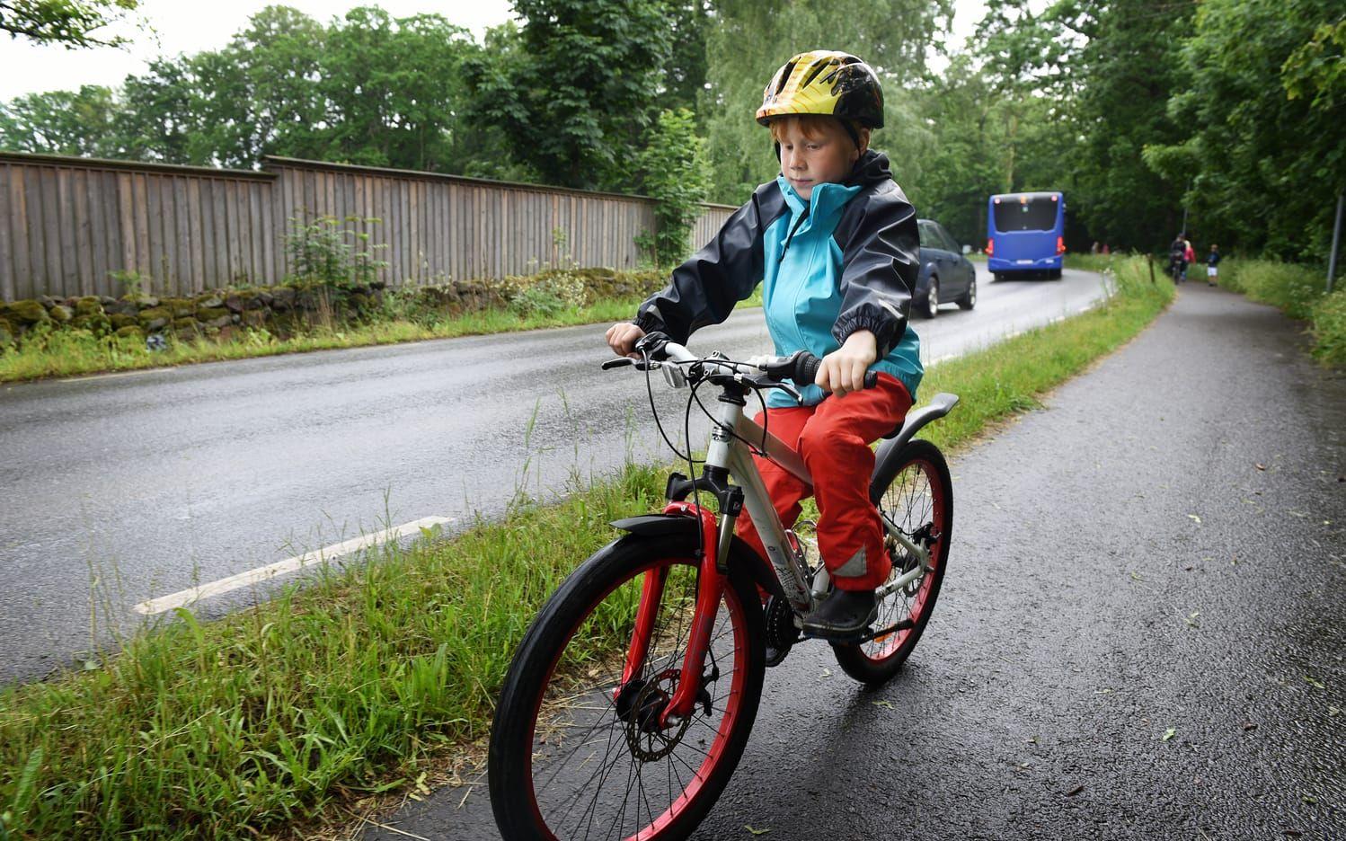 Jack Nylin, 8 år, får se till att vara försiktig i trafiken när det är dags för skolstart den 21 augusti.
