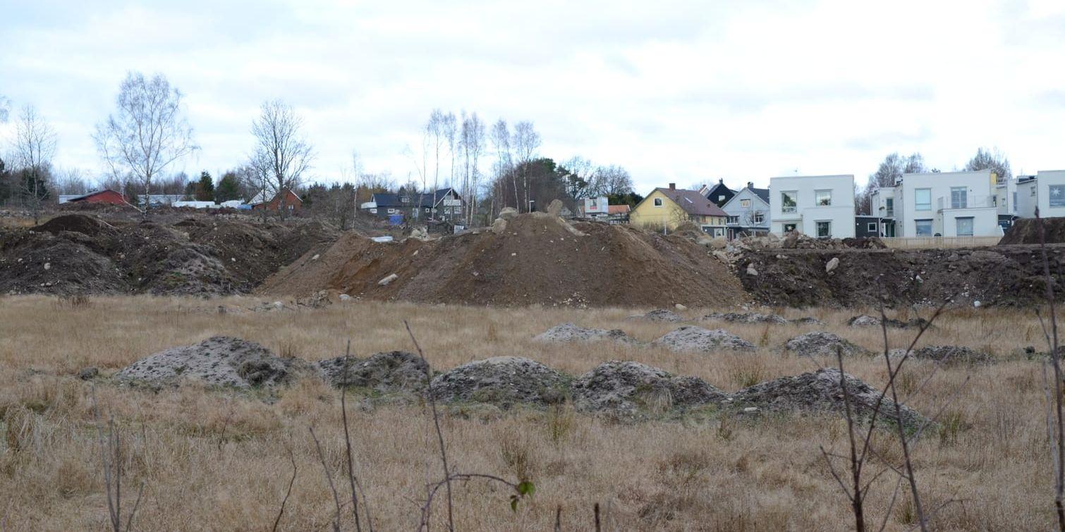 Strax söder om den pågående byggnationen i Träslövs Trädgårdsstad planeras det nya äldreboendet att ligga.