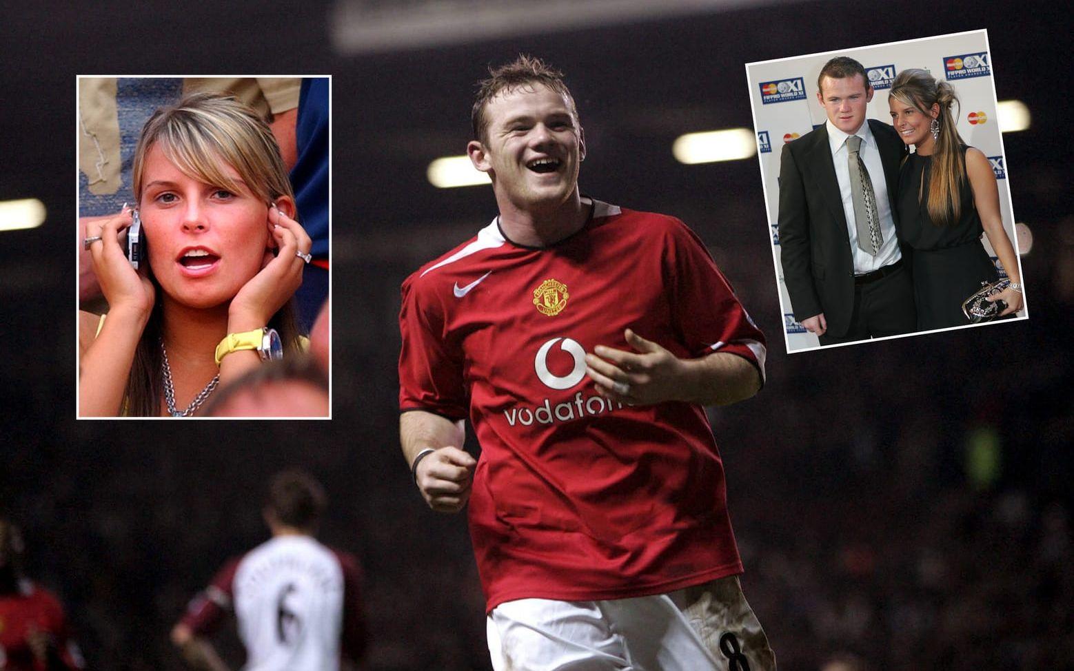 5. Först: Wayne Rooney slog igenom i Everton 2002 och gick sedan vidare till Manchester United 2004. Han var Englands stora framtidshopp och tillsammans med Coleen McLoughlin, som han träffade i skolan i Liverpool och blev tillsammans med 2002, när han var 17 år. Foto: TT