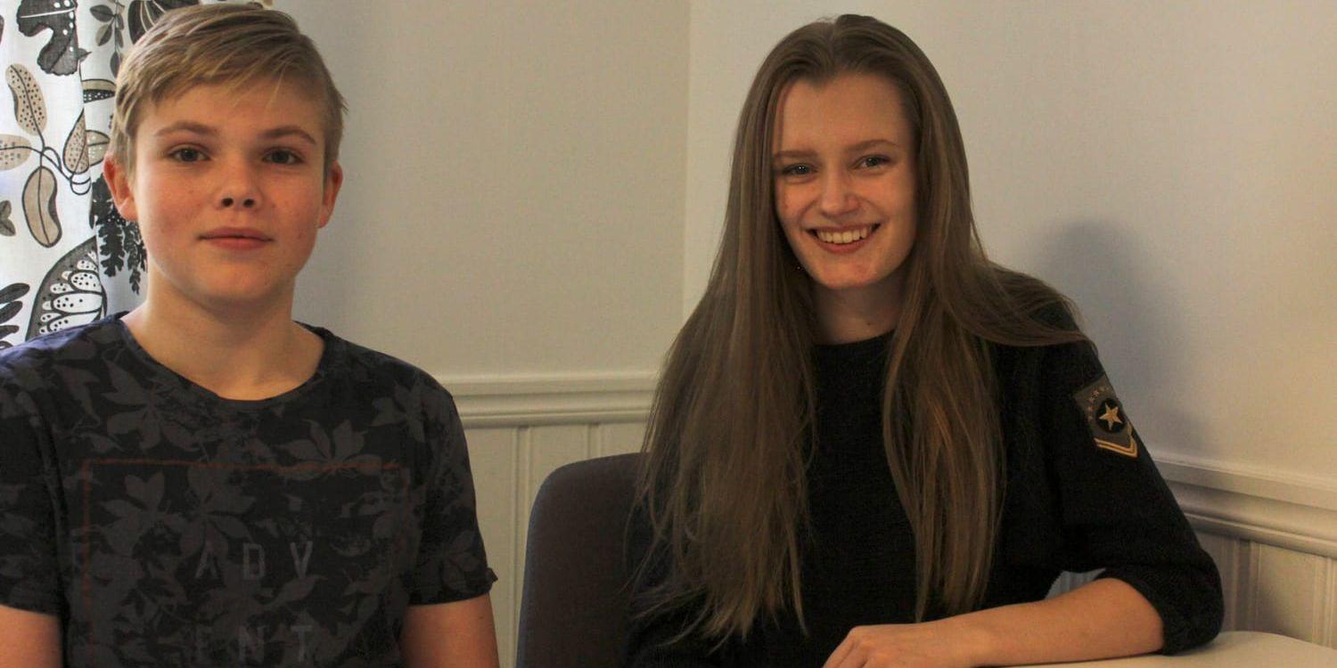 Johannes Gunnarson och Maja Gustafsson. Marcus Ålöv kunde inte medverka under intervjun. BILD: Matilda Carlström