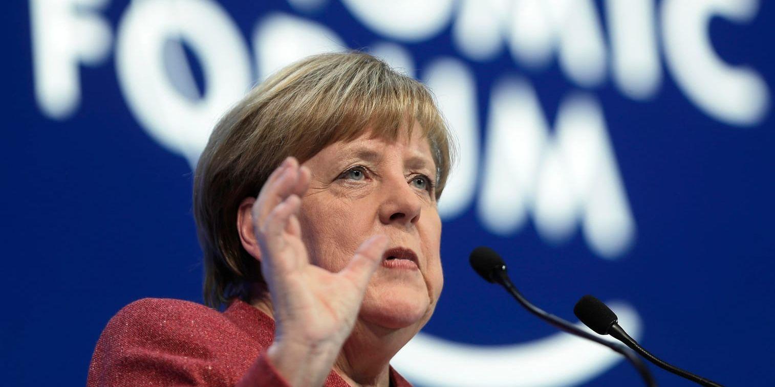 Tysklands förbundskansler Angela Merkel är en av få riktigt inflytelserika politiker på årets Davosmöte. Arkivbild