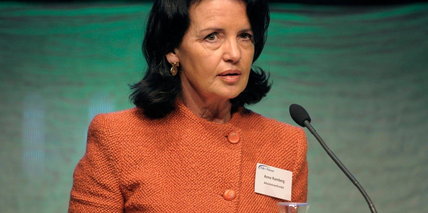 Anne Ramberg, generalsekreterare i Advokatsamfundet. Arkivbild.