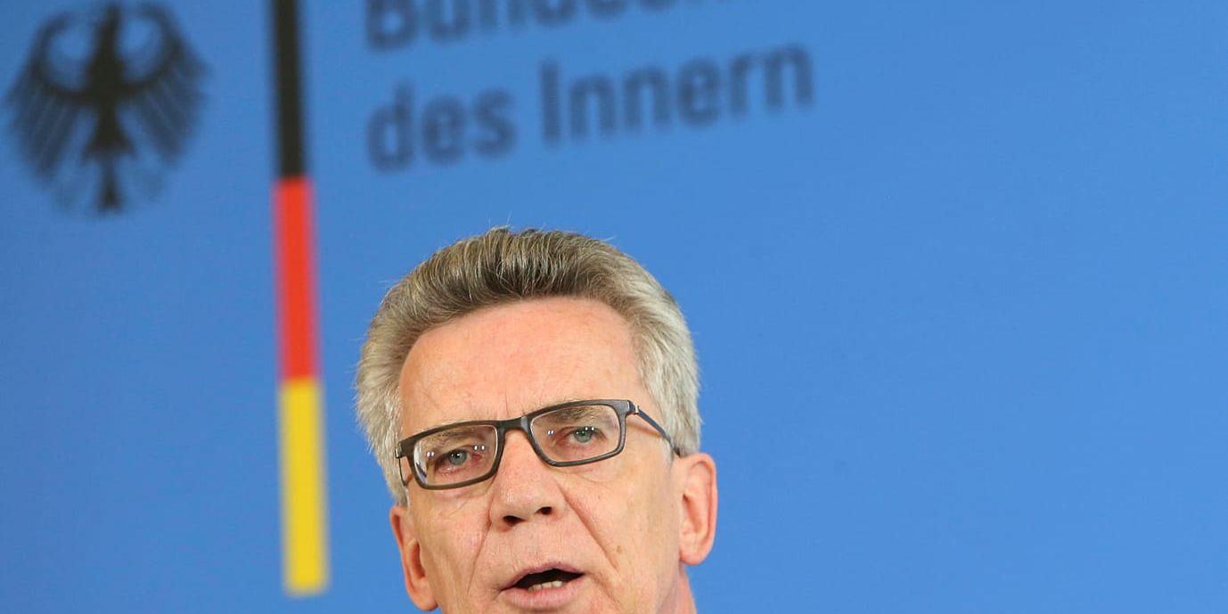 Tysklands inrikesminister Thomas de Maizière. Arkivbild.