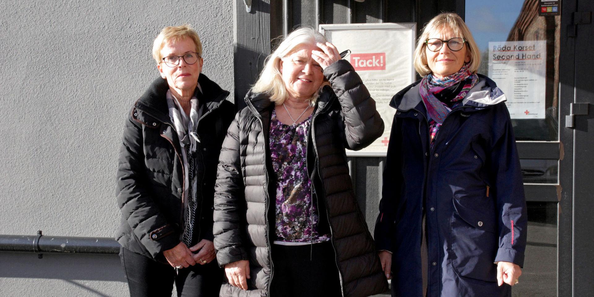 Ingegerd Elftorp, Berit Aronsson och Marianne Bengtsson är några av de som ingår i Röda Korsets besöksgrupp.