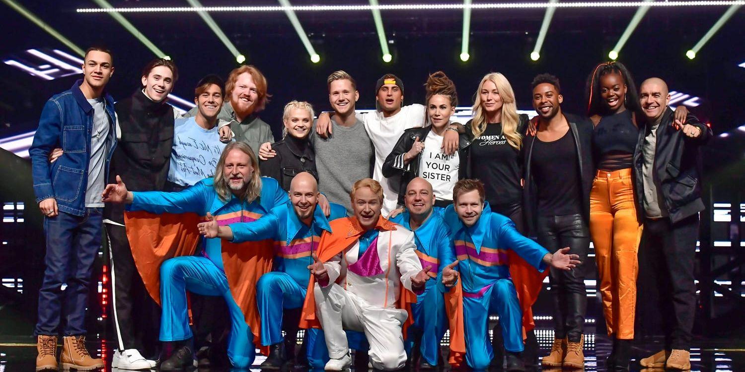 Finalisterna i Melodifestivalen är nu på plats i Friends Arena för repetitioner inför lördagens direktsändning. Artisterna tror på en jämn final.