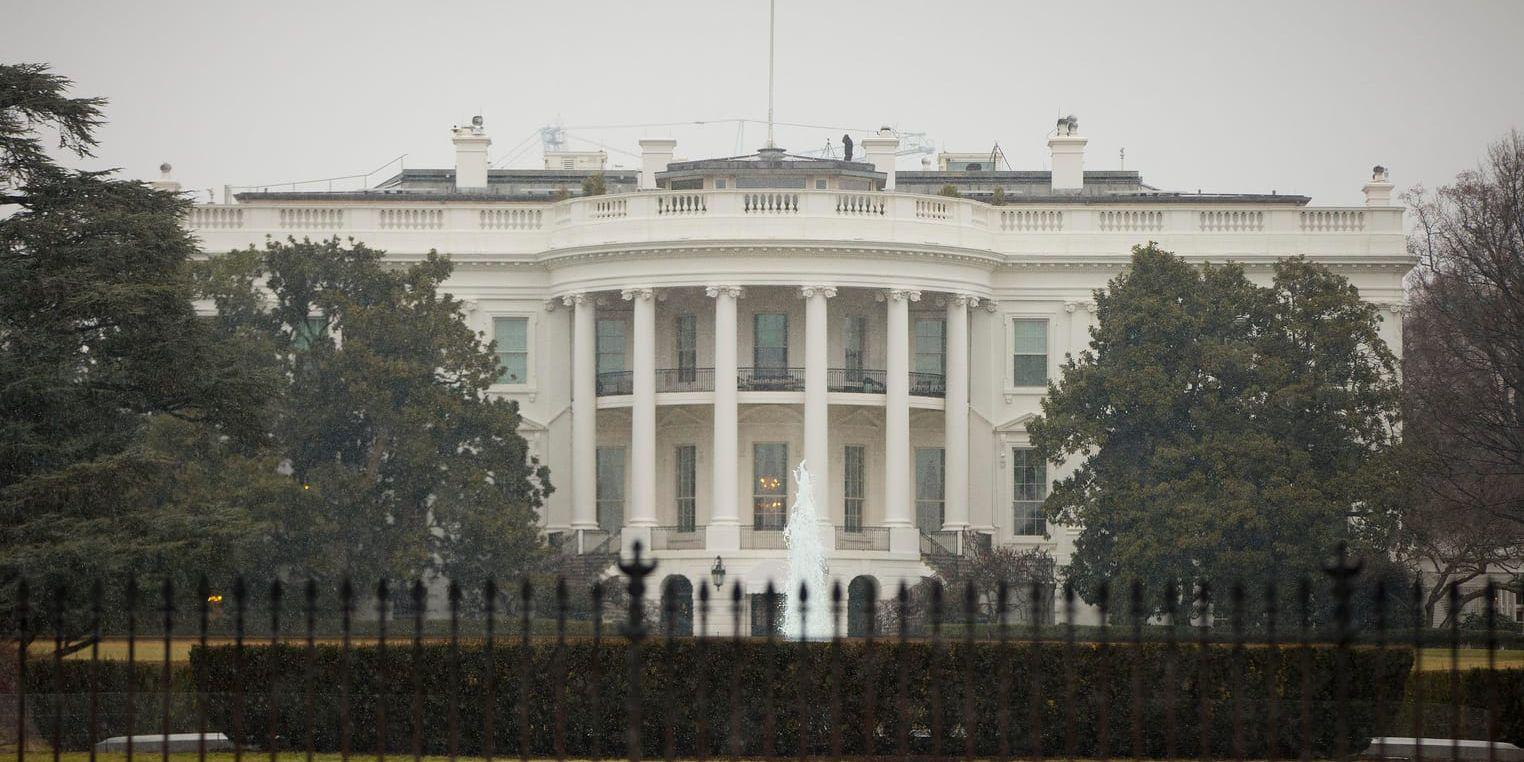 En man har gripits, misstänkt för att ha haft planer på att spränga ett hål i vita huset i Washington. Arkivbild.