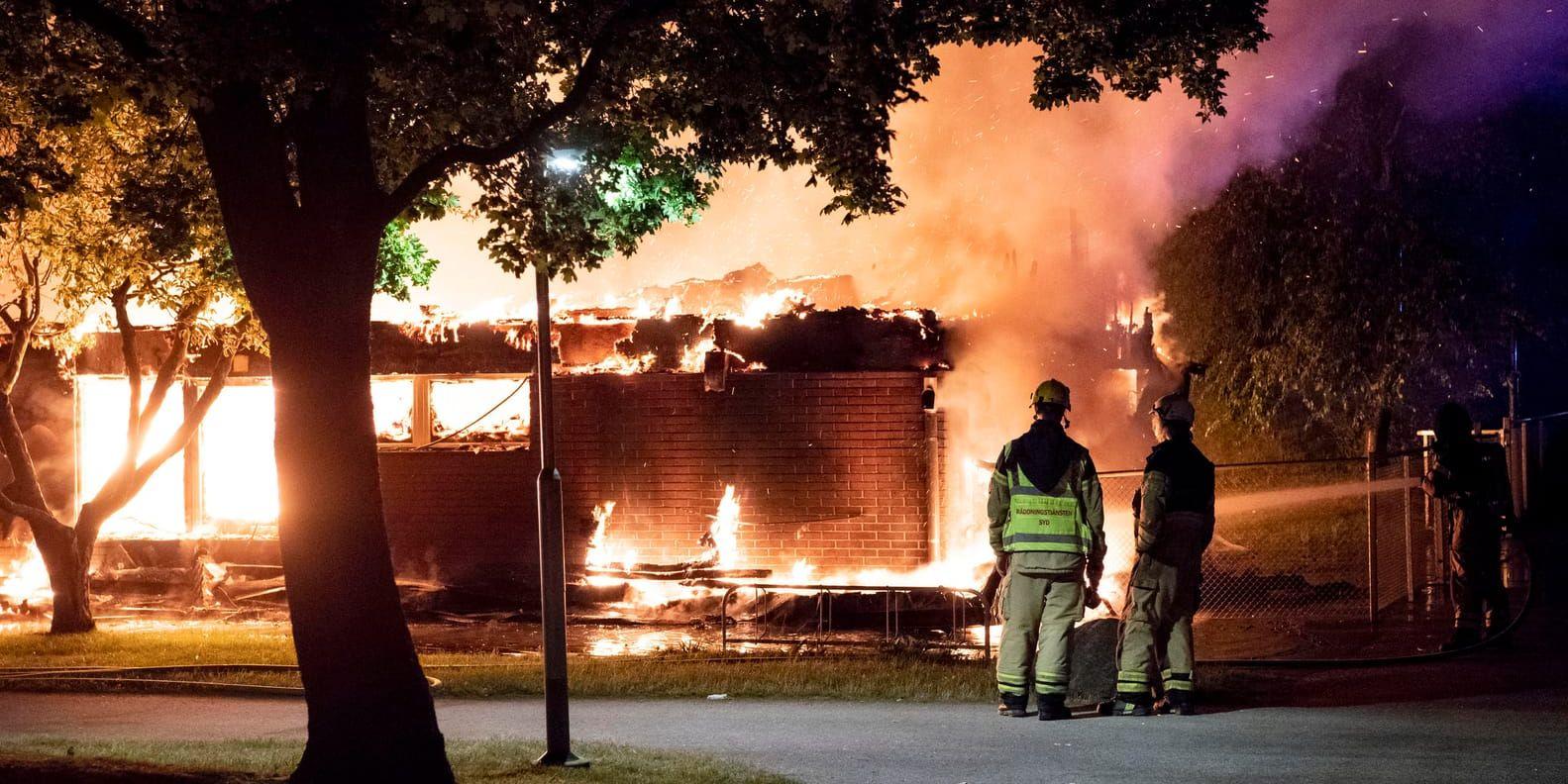 Räddningstjänsten ryckte ut på en brand i en förskola.