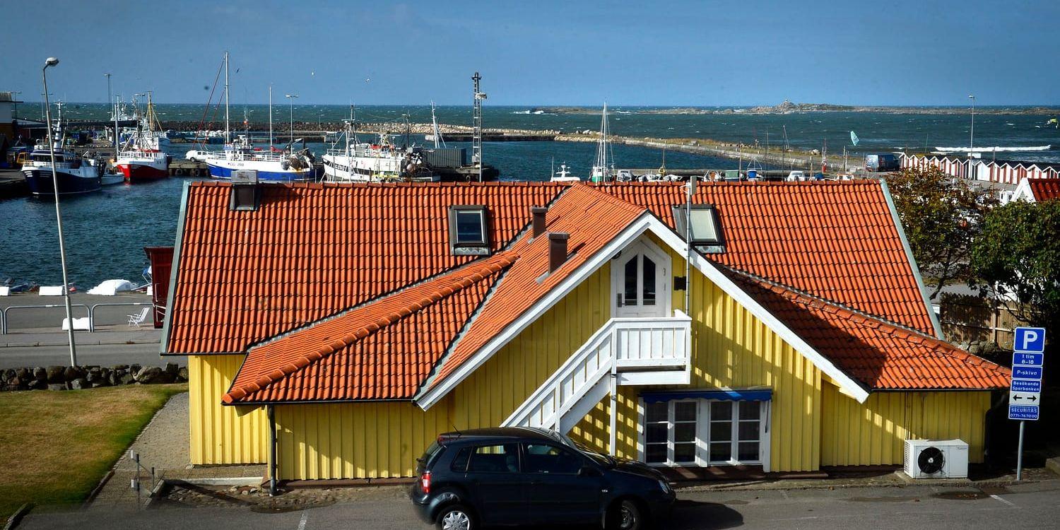 Havsutsikt. Köparna av banklokalen i Träslövsläge får ett strandnära boende och ett eget bankvalv.