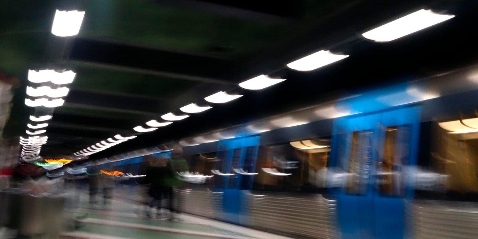 Tunnelbanan i Stockholm drabbades av problem på morgonen. Arkivbild.