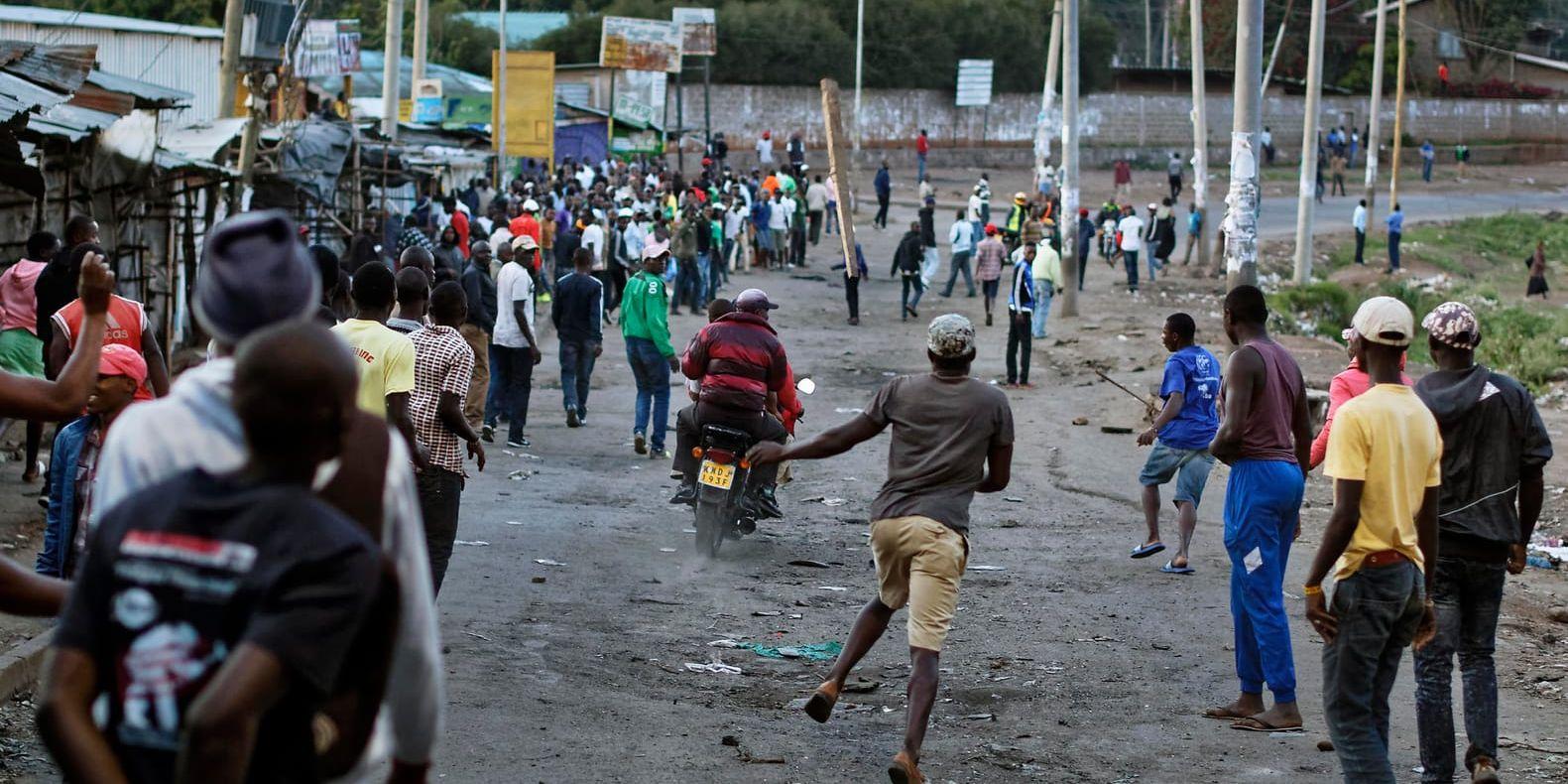 Oroligheter i slumområdet Mathare i Kenyas huvudstad Nairobi tidigare i höstas.