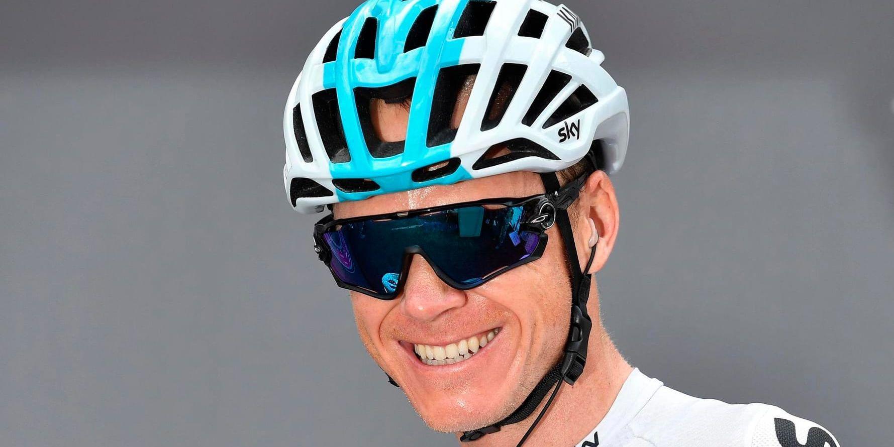 Brittiske cykelstjärnan Chris Froome under årets Giro d'Italia. Arkivbild.