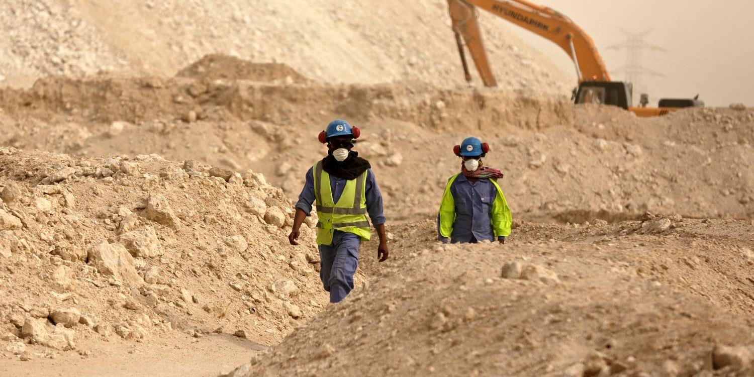 Nära två miljoner gästarbetare jobbar med de hotell, vägar och arenor som behövs för fotbolls-VM i Qatar 2022. Arkivbild.