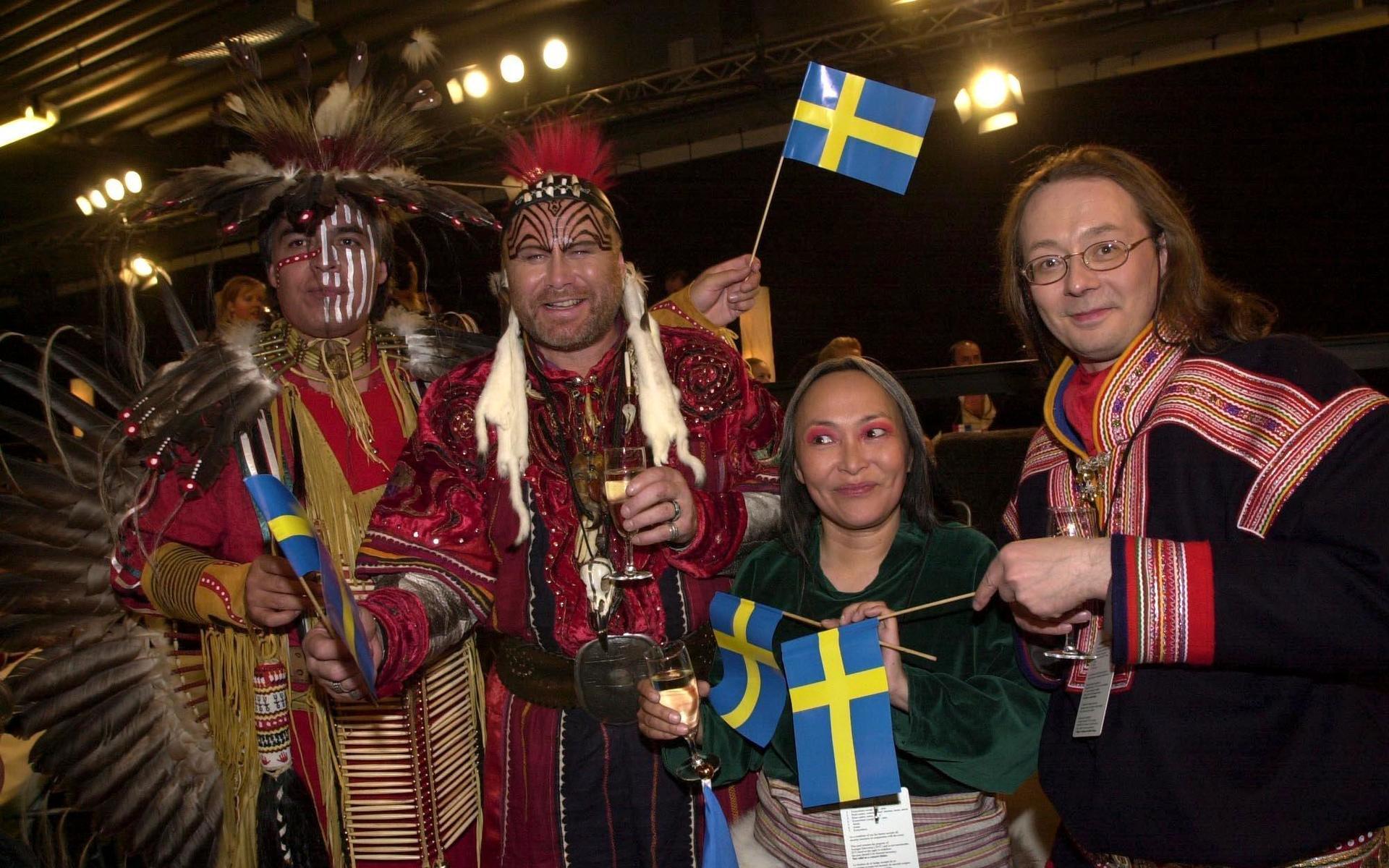 Roger Pontare och hans vänner från Eurovision Song Contest i Stockholm år 2000. 