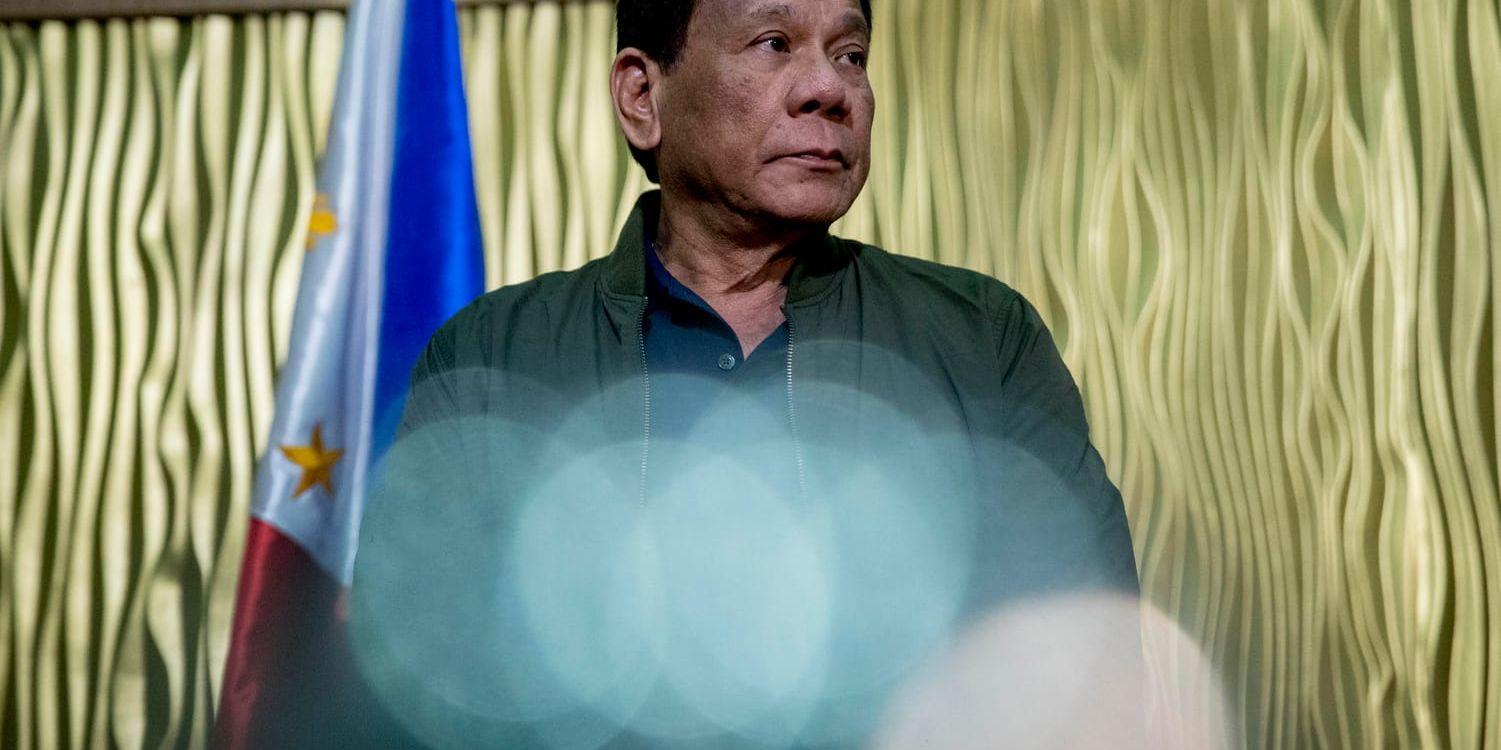 Rodrigo Duterte valdes till Filippinernas president 2016. Arkivbild.